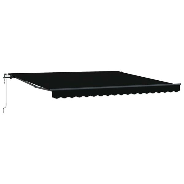 vidaXL Toldo Retr&aacute;ctil Negro 400 x 350 cm Tela y Aluminio