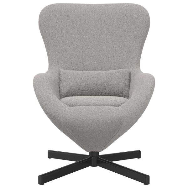 vidaXL Sill&oacute;n huevo Gris Claro 63 x 73 x 90 cm tela