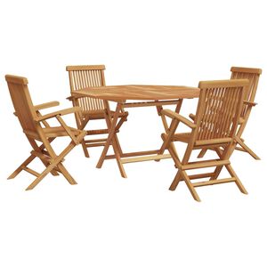 vidaXL Conjunto de Comedor de Jardín 5 pcs Marrón