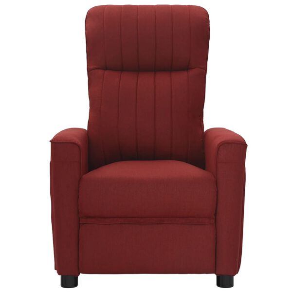 vidaXL Sill&oacute;n de masaje el&eacute;ctrico tela rojo tinto
