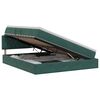 vidaXL Cama con almacenamiento Verde oscuro 140 x 200 cm Terciopelo