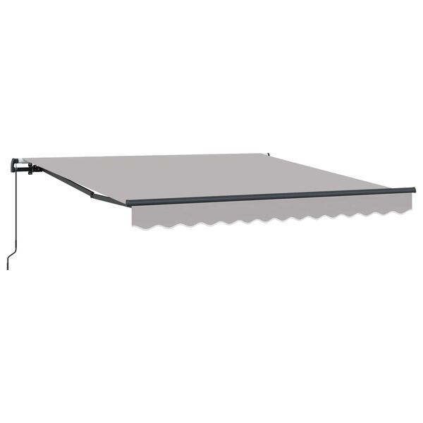 vidaXL Toldo Retr&aacute;ctil Gris Claro 300 x 250 cm Poli&eacute;ster y Acero