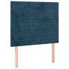 vidaXL Cabecero de cama azul oscuro 90x5x118/128 cm Terciopelo
