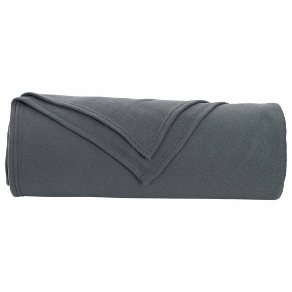 vidaXL Manta Gris oscuro 350 x 270 cm Lana