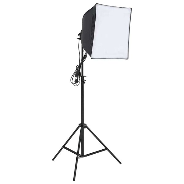 vidaXL Kit de estudio fotogr&aacute;fico con set de luces, fondo y reflector