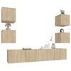 vidaXL Set de muebles para TV 6 pzas madera contrachapada roble sonoma