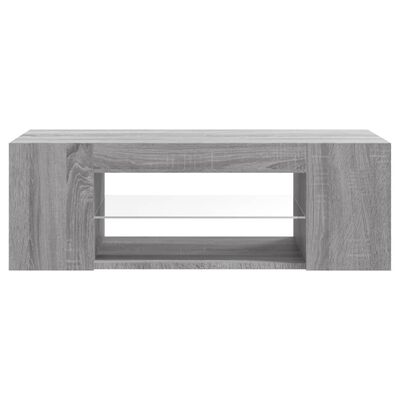 vidaXL Mueble de TV con luces LED gris Sonoma 90x39x30 cm