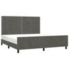 vidaXL Estructura de cama sin colch&oacute;n terciopelo gris oscuro 160x200cm
