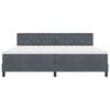 vidaXL Cama Box Spring LED Gris oscuro 200 x 200 cm Terciopelo