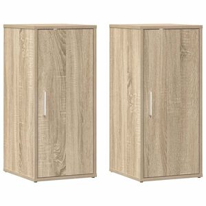 vidaXL Zapateros 2 uds contrachapado roble Sonoma 32x35x70 cm