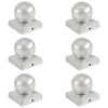 vidaXL Tapas para postes 6 uds metal galvanizado globo final 91x91 mm