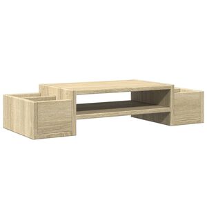 vidaXL Soporte de pantalla con almacenaje roble Sonoma 70x27x15 cm