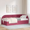 vidaXL Estructura de Cama Esquina con Colch&oacute;n 2 pcs Rojo Terciopelo