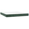 vidaXL Cama box spring colch&oacute;n y LED terciopelo verde oscuro 180x200cm
