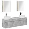 vidaXL Juego de Muebles de Ba&ntilde;o 5 uds. Gris Hormig&oacute;n