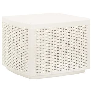 vidaXL Mesa de jard&iacute;n pl&aacute;stico blanco 53x53x40 cm