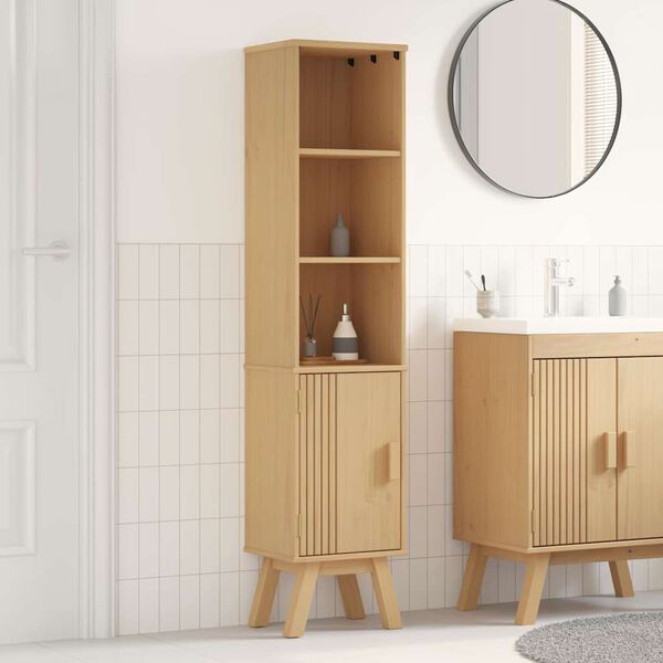 vidaXL Mueble de Cuarto de Ba&ntilde;o Olden Marr&oacute;n 35 x 30 x 159 cm