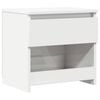 vidaXL Mesita de noche madera contrachapada blanco brillo 40x30x39 cm