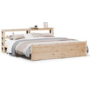 vidaXL Estructura de cama con cabecero madera maciza de pino 200x200cm