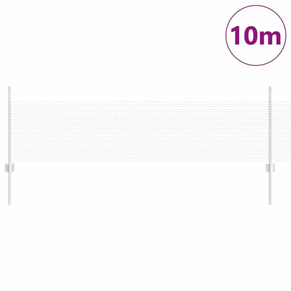 vidaXL Valla con Poste Plateado 0,5 x 10 m Acero