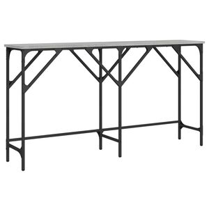 vidaXL Mesa consola madera de ingenier&iacute;a gris Sonoma 140x29x75 cm