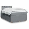 vidaXL Cama box spring con colch&oacute;n tela gris claro 120x190 cm