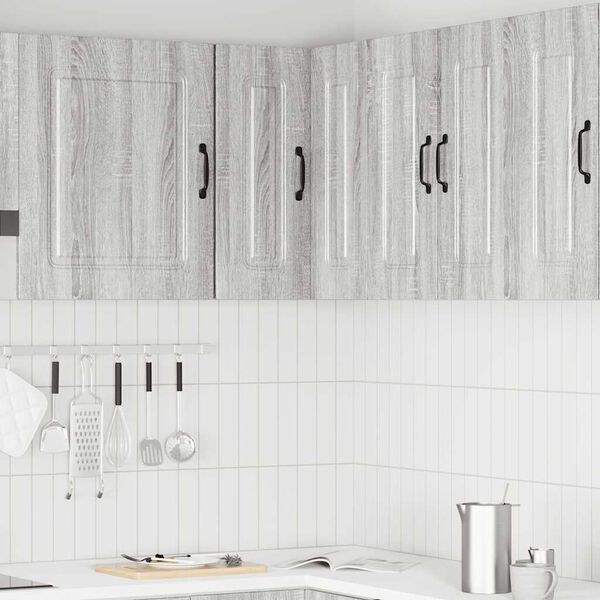 vidaXL Armario de cocina de esquina de pared Kalmar gris sonoma