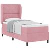 vidaXL Cama tipo Box Spring con colch&oacute;n Rosa 200 x 80 cm Poli&eacute;ster