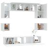 vidaXL Set de muebles para TV 8 piezas madera contrachapada blanco