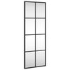 vidaXL Espejo de pared rectangular de hierro negro 30x80 cm