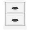 vidaXL Mesitas de noche 2 uds madera contrachapada blanco 39x39x47,5cm