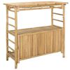 vidaXL Mesa de Bar Exterior Natural 110 x 50 x 105 cm Bamb&uacute;