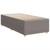 vidaXL Cama box spring con colch&oacute;n tela gris taupe 80x200 cm