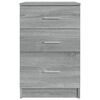 vidaXL Mesita de noche madera contrachapada gris Sonoma 40x40x63 cm