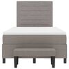 vidaXL Cama tipo Box Spring con colch&oacute;n Taup&eacute; 120 x 190 cm tela