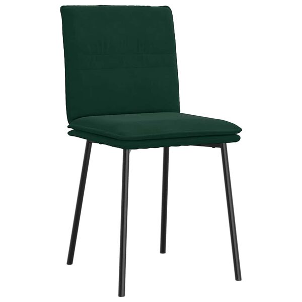 vidaXL Sillas de comedor 4 unidades terciopelo verde oscuro