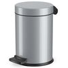 Hailo Papelera con pedal Solid plateado S 3L