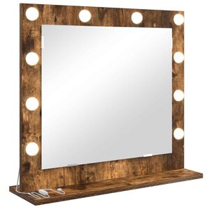vidaXL Espejo de Tocador Roble ahumado 60 x 55 x 18 cm Rectangular