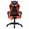 vidaXL Silla gaming con luces LED RGB cuero sint&eacute;tico naranja y negro