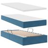 vidaXL Cama con almacenamiento y colch&oacute;n Azul Oscuro 90 x 200 cm