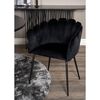 Venture Home Silla de comedor Limhamn terciopelo negro