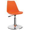 vidaXL Sillas de comedor giratorias 2 uds cuero sint&eacute;tico naranja