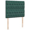 vidaXL Cama box spring con colch&oacute;n terciopelo verde oscuro 120x200 cm