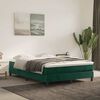 vidaXL Cama box spring con colch&oacute;n terciopelo verde oscuro 140x190 cm