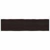 vidaXL Tablero mesa madera tratada borde vivo marr&oacute;n 200x50x(2-4) cm