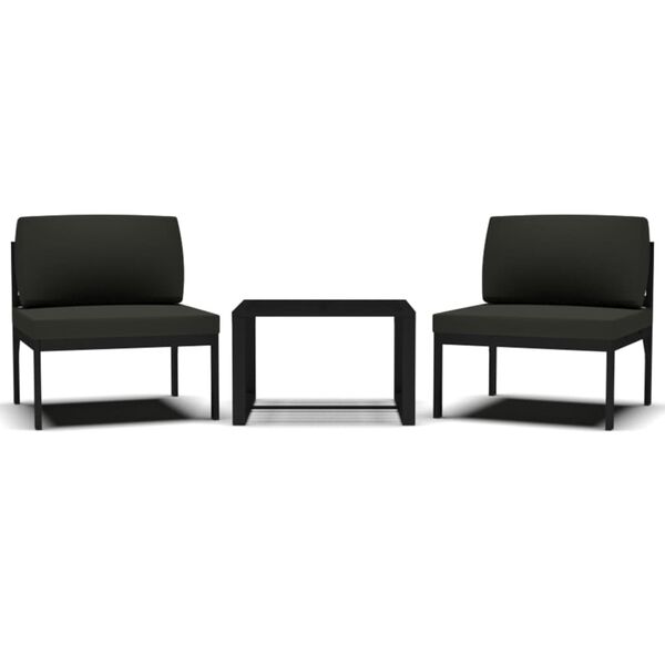 vidaXL Conjunto de sofás de 3 piezas con cojines aluminio antracita