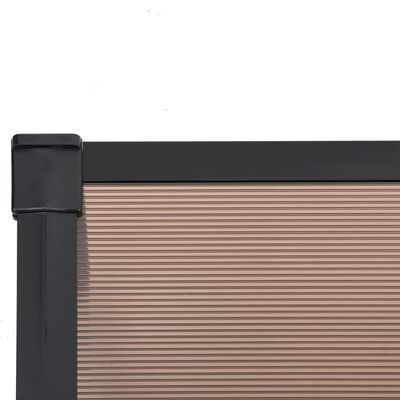 vidaXL Marquesina de puerta policarbonato negro 152,5x90 cm