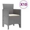 vidaXL Conjunto de Comedor de Jard&iacute;n 11 pcs Gris Claro Polipropileno