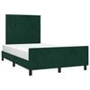 vidaXL Estructura cama sin colch&oacute;n terciopelo verde oscuro 120x190cm