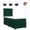 vidaXL Cama box spring con colch&oacute;n terciopelo verde oscuro 80x200 cm